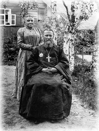 St. John of Kronstadt with Matushka Elizabeth 
