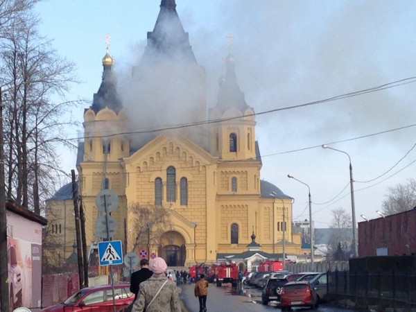 Fire in bell tower of Nizhny Novgorod cathedral extinguished
