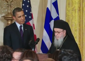 Barack Obama and Archbishop Demetrios, 2011