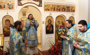 Bishop Nestor of Chersonese leads patronal…