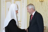 His Holiness Patriarch Kirill meets with Mr. Thorbjørn Jagland, Secretary General of the Council of Europe