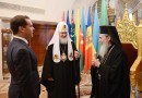 Prime minister Dmitry Medvedev meets with Primate of the Orthodox Church of Jerusalem