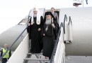 His Beatitude Patriarch Theophilos and His Holiness Patriarch Kirill arrive in St. Petersburg
