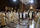 Primates of the Orthodox Churches of Greece and Russia celebrate Divine Liturgy at the Church of St. Panteleimon in Athens