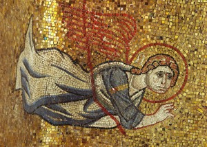 Mosaic detail of angel from the Basilica di San Marco, Venice