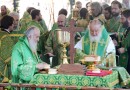 On the Day of Uncovering of the Relics of St. Sergius of Radonezh, Primates of Russian and Serbian Orthodox Churches celebrate Divine Liturgy in Cathedral Square in the St. Sergius Laura of the Trinity
