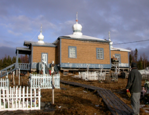 St. Sergius of Radonezh Church in Chuathbaluk, on the Kushokwim River, Alaska.