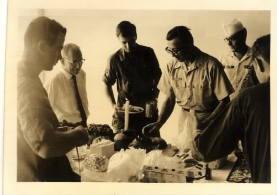 Fr. Michael Margitich blesses paschal food in Saigon in 1968.
