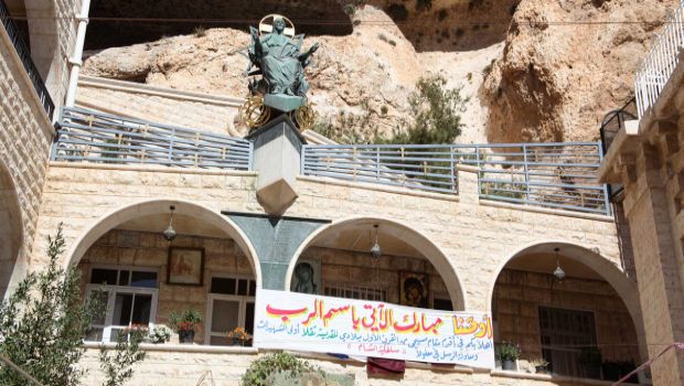 A picture taken on September 13, 2013, shows the Mar Takla Christian Orthodox monastery in the Syrian Christian town of Maaloula. (AFP PHOTO/STR)