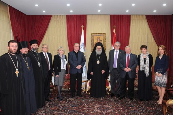 His Beatitude Patriarch John X of Antioch receives delegation from Russia
