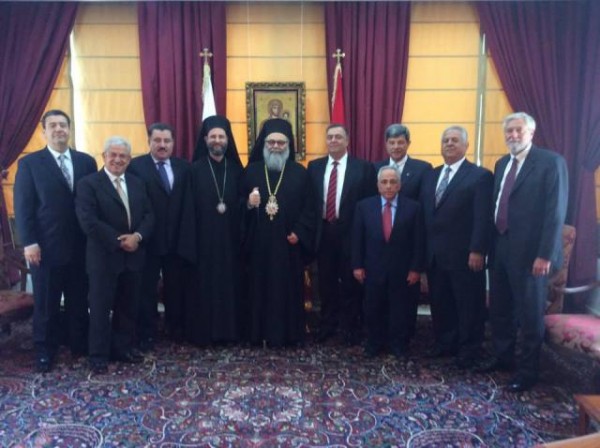 Patriarch John X Receives Metropolitan Silouan and Delegation from Archdiocese Board of Trustees