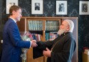 Estonia’s Prime Minister Taavi Roivas congratulates Metropolitan Cornelius of Tallinn and All Estonia on his 90th birthday