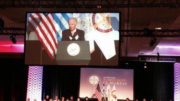 Vice President Biden Visits Greek Orthodox Church In Philadelphia