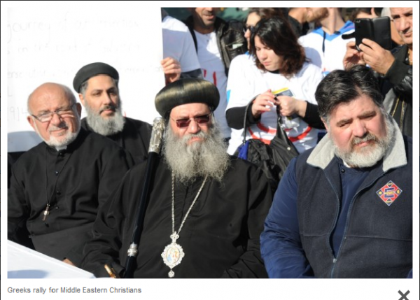 Greeks rally for Middle Eastern Christians