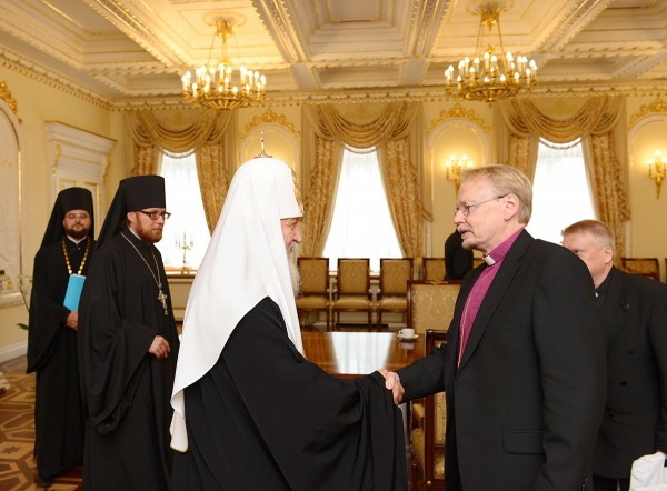 Patriarch Kirill meets Primate of the Evangelical Lutheran Church of Finland