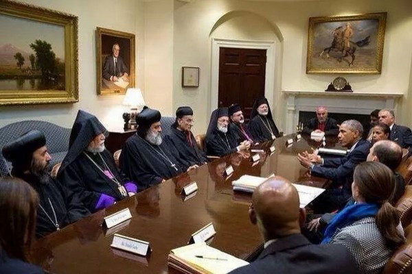 Five Christian Patriarchs meet with President Obama at the White House