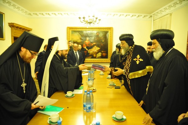 Metropolitan Hilarion of Volokolamsk meets with the Head of the Coptic Church