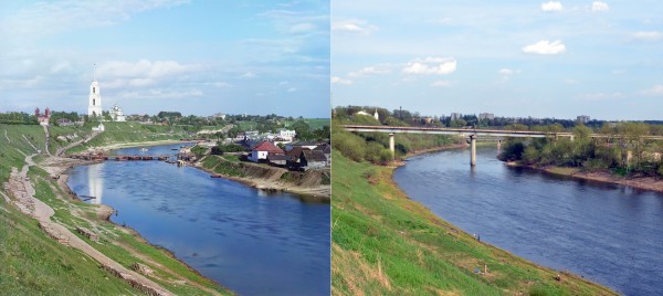 Rzhev. Part of the Prince Fyodorovskaya and Prince Dmitry side with the Cathedral of the Dormition of the Mother of God. 1910/2013. (V. Ratnikov)