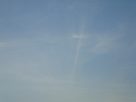 Cross of Clouds Appears in the Sky Above Mariupol, Ukraine