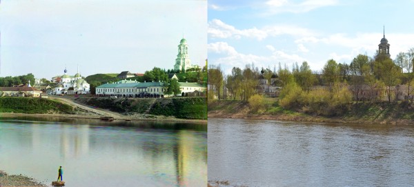 Pyatnitskaya Church. Taken from the Dormition Monastery. Staritsa. 1910/2013. (V. Ratnikov)