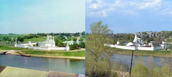 Dormition-Staritskiy Monastery. View from the fortress. 1910/2013. (V. Ratnikov)