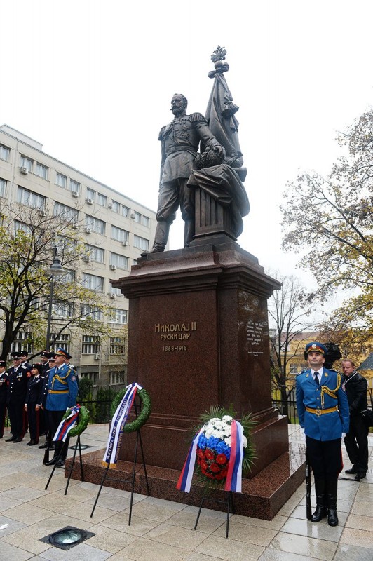 Russian, Serbian patriarchs sanctify monument to Nicholas II in Belgrade