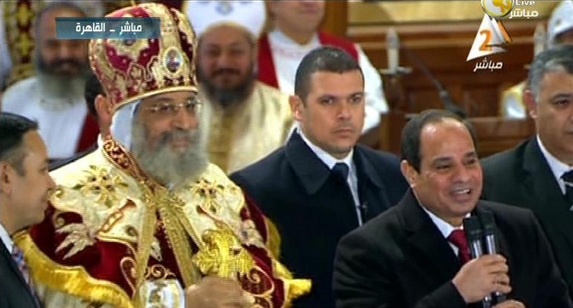 Egypt’s President al-Sissi makes historic Christmas visit to Coptic church in Cairo