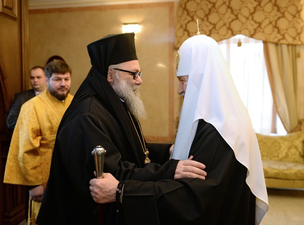 His Holiness Patriarch Kirill meets with the Primate of the Orthodox Church of Antioch