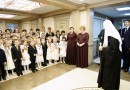 Patriarch Kirill tried the role of a schoolboy at the Moscow Region Gymnasium