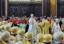 Primate of the Russian Orthodox Church celebrates at the Cathedral of Christ the Saviour on the commemoration day of Sts Cyril and Methodius