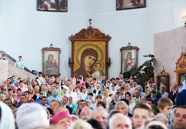 Patriarch Kirill celebrates at the Cathedral of the Resurrection in Brest on the Feast of the Synaxis of the Byelorussian Saints