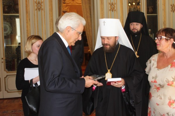 Metropolitan Hilarion of Volokolamsk meets with Italian President Sergio Mattarella