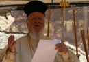 Orthodox Patriarch presides over Divine Liturgy in ruins