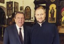 Former German chancellor Gerhard Schröder visits Cathedral of Resurrection in Berlin