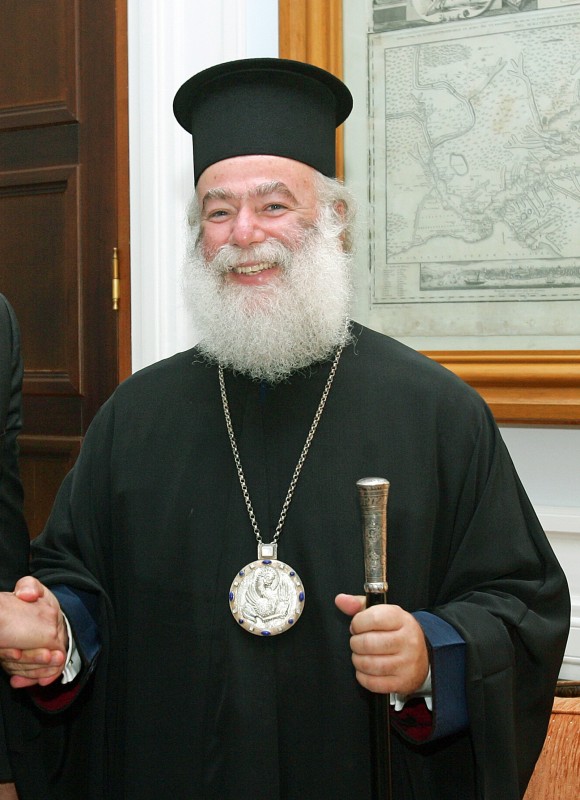 Patriarch Theodore of Alexandria arriving to Russia