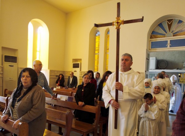 PHOTO: REUTERS/AHMED SAAD. Iraqi Christians attend mass at Mar George Chaldean Church in Baghdad, March 1, 2015. Iraqi Christians say they have no intention of leaving the country despite the recent abduction of over 100 Assyrian Christians by the Islamic State.