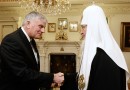 His Holiness Patriarch Kirill meets with William Franklin Graham President of Billy Graham Evangelistic Association