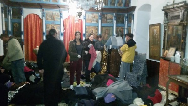 Greek Orthodox Churches Become Makeshift Shelters for Refugees on Lesvos