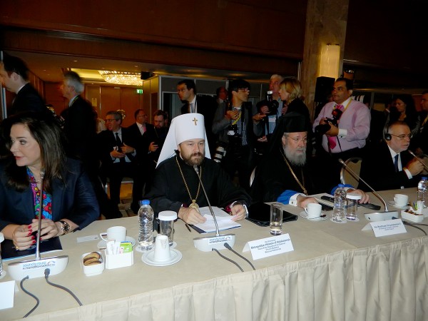 At the largest ever conference on the Middle East, Metropolitan Hilarion calls to defend Christians