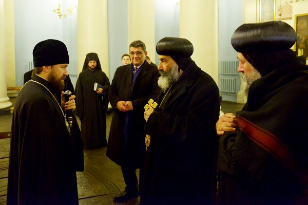 Metropolitan Hilarion of Volokolamsk meets with hierarchs of the Coptic Church