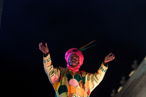 A performer dressed as Baltasar waves to the crowd in Madrid Pablo Blazquez Dominguez/Getty Images