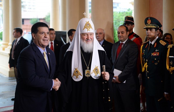 His Holiness Patriarch Kirill meets with the President of Paraguay