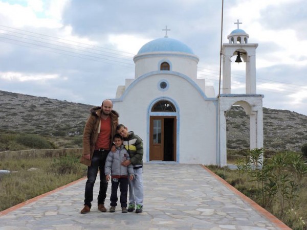 This Greek Teacher and His Two Students Commemorate Three Hierarchs Day on Tiny Greek Island