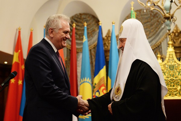 His Holiness Patriarch Kirill meets with Serbian President Tomislav Nicolić