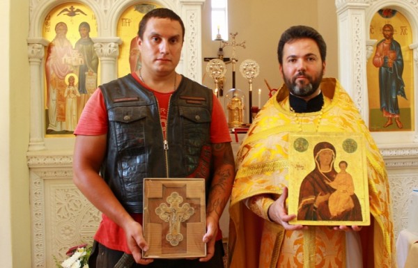 Russian bikers deliver icons to churches of the Moscow Patriarchate in Africa