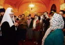 His Holiness Patriarch Kirill meets with a group of pilgrims from China