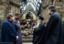 Archbishop Demetrios Visits Fire Ravaged St. Sava Cathedral