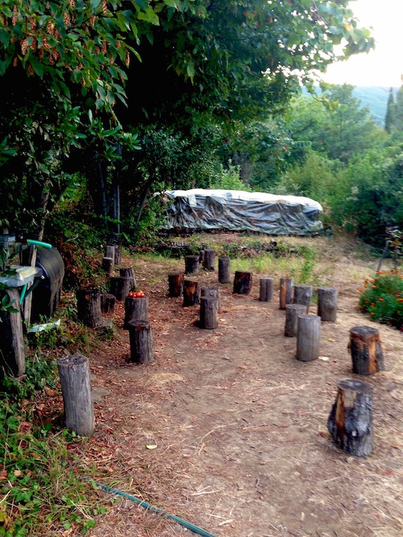 The outdoor “guest-room” of Elder Paisios where I met him (photo from my visit in 2013). 