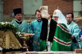 Patriarch Kirill lays down foundation of cathedral on site where miracle-working icon was obtained in Kazan