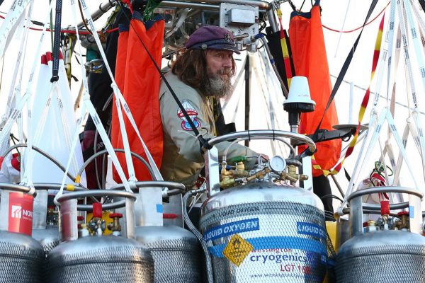 Fedor Konyukhov prepares for lift off (Paul Kane/ Getty Images)